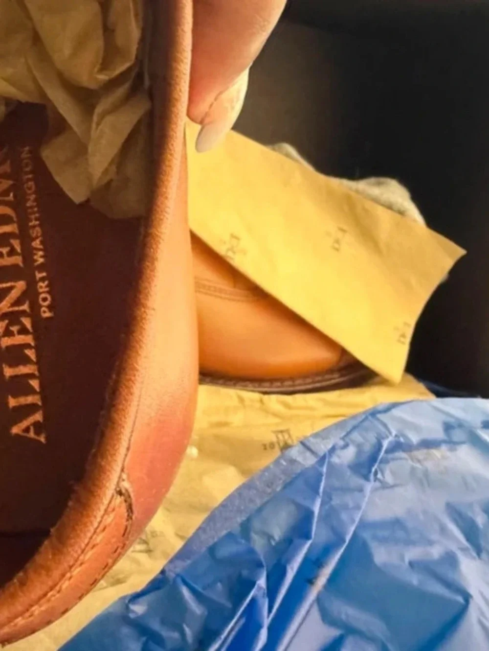 NIB Allen Edmonds Park Avenue Walnut Leather Oxfords Size 7 E